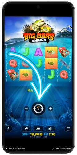 Big Bass Bonanza mobile bonus reels with money fish symbols and cash values