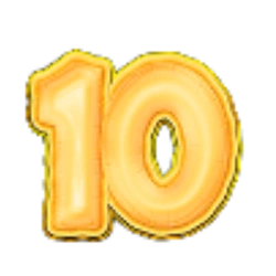 Big Bass Bonanza number 10 symbol, a low-value card icon