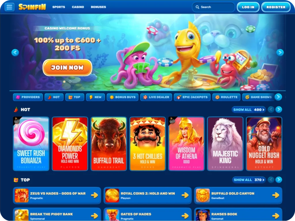 Casinos Not on GamStop SpinfiN