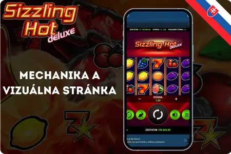 Sizzling Hot Deluxe na mobile – herný plán 5x3 s ovocnými symbolmi